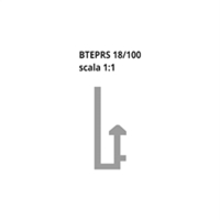 Clip BTEPRS 18/100 per battiscopa Promultiskirt Square e Round