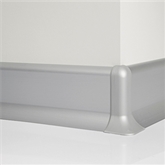 98/7E Angolo esterno in PVC argento per battiscopa Metal Line 98