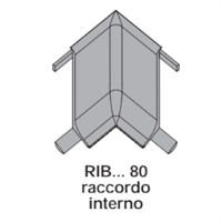 Angolo interno in PVC a filo per battiscopa BTBS80