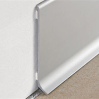 Battiscopa alluminio anodizzato argento adesivo - 80x10 mm
