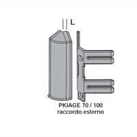 Angolo esterno in PVC per battiscopa PKISPAA70