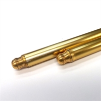 150/11 Tubo in alluminio lucido oro per passatoie ø11 mm - cm 80 con tappi