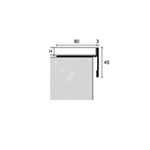 CPEV/45/11 Profilo per balconi Cerfix Protec da 45 mm grigio antico sp. 11 mm