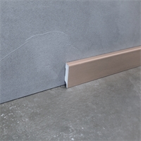 Battiscopa 8612 in PVC effetto acciaio satinato - 45x10 mm
