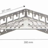 Mensola triangolare in acciaio inox 221x300 mm
