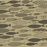 Tappeto Fish Oro 98x140 cm