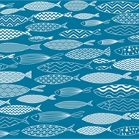 Tappeto Fish Blu
