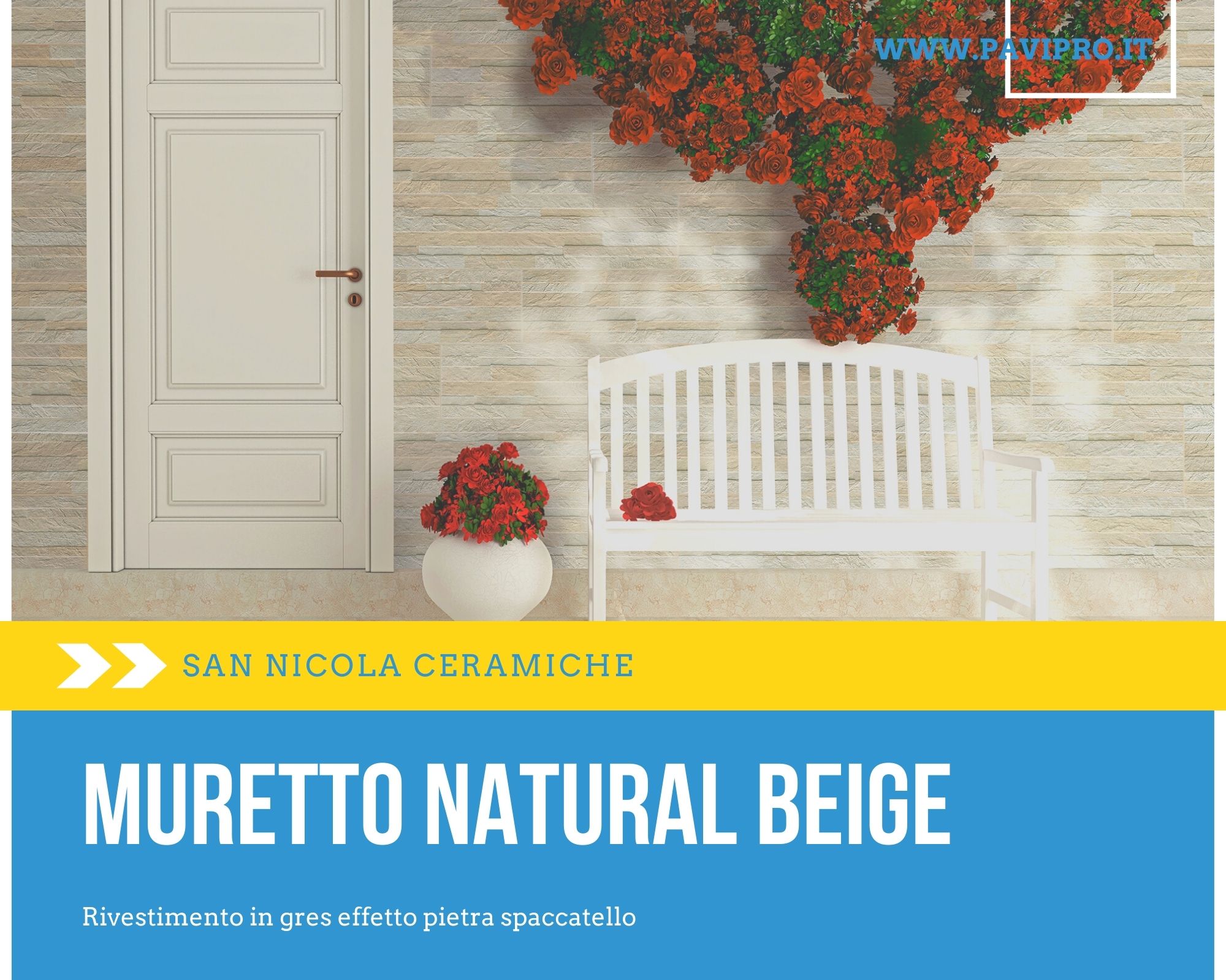 San Nicola Ceramiche Muretto Natural Beige
